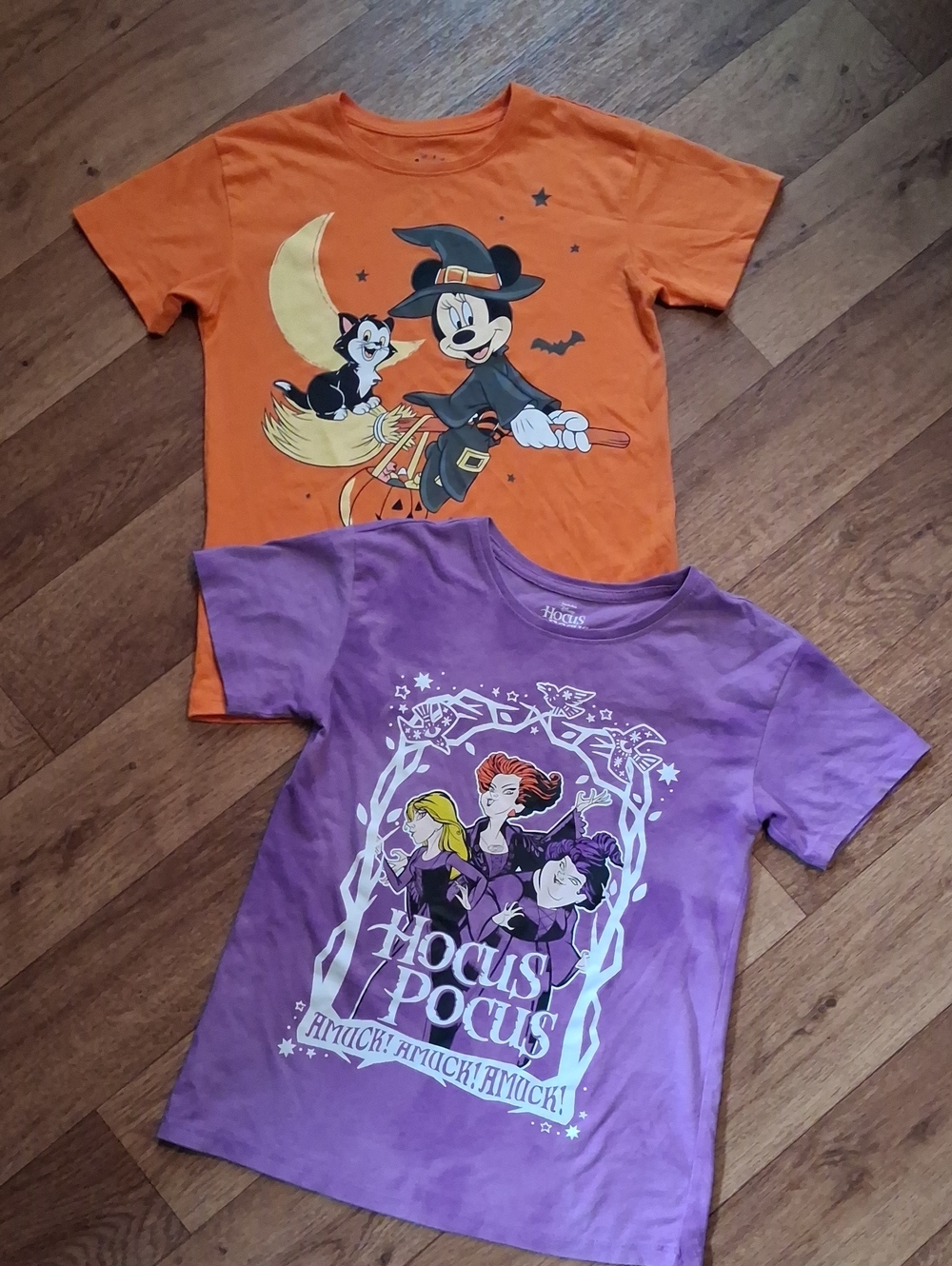 Hocus Pocus Purple Tee & Orange Witch Mickey Tee - Halloween Graphic Bundle